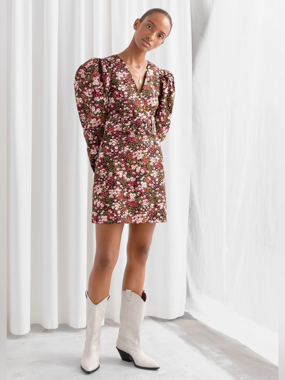 NWOT & other stories belted floral mini dress